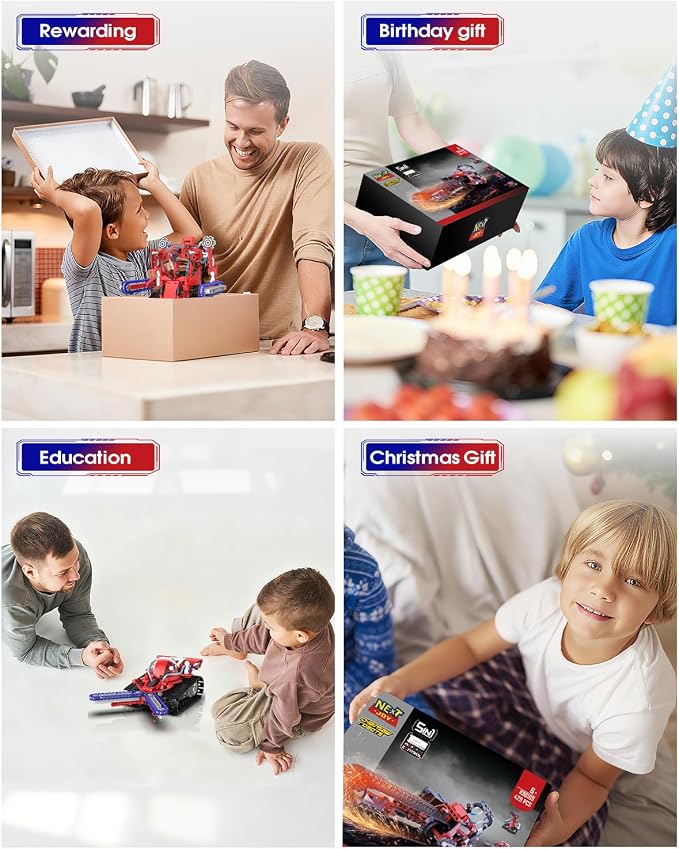 STEM Robot kit for Kids Ages 8-12, 5 In1 Science Building Blocks Kit | Remote & App Control Chainsaw Robot Toys, Technic Engineering Construction Sets for Kids 8 9 10 11 12 13 (429PCS)