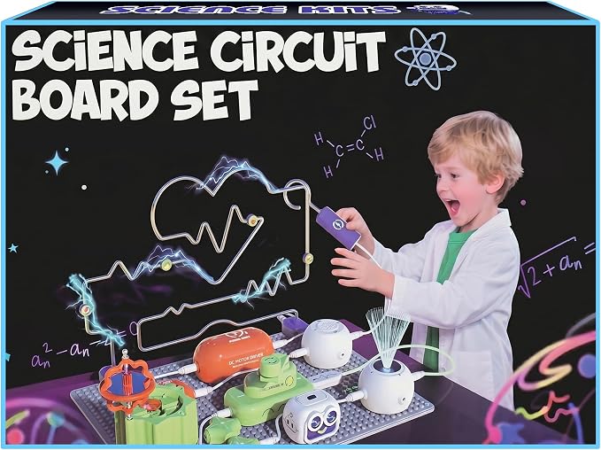 SMILESSKIDDO Science Kits for Kids | STEM Toys for Kid, Electronics Exploration Kit, Over 300 Projects, 16 Circuit Parts, STEM Toy Educational Gifts for Kid Boys Girls Ages 3 4 5 6 7 8 9 10 11 12