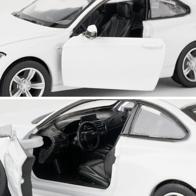 RMZ City 1:36 BMW M2 Toy Car, Diecast Pull Back Model Car, Collection Kids Toy for Aged 3 and up, Gift White