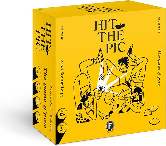 Hit The Pic Party Game - Match The Pose in Fast-Paced Team Play Using Improv and Movement, Perfect for Groups and Family Game Nights - Ages 12+, 2+ Players, 30 Minute Playtime, Made by Fitz