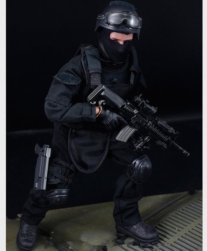 BJPEY 12" Action Figures Toy 1:6 Stand Bendable Soldier Figure Model Toy ( SWAT )