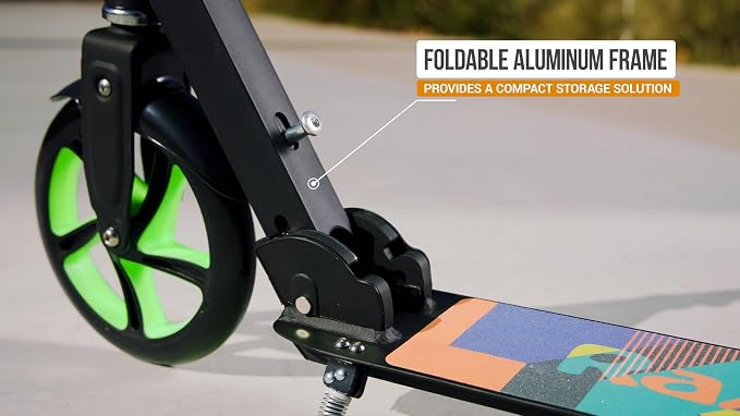 Razor A5 Lux Kick Scooter for Kids Ages 8+ - 8" Urethane Wheels, Aluminum Frame, Anodized Finish Featuring Bold Colors and Graphics, for Riders up to 220 lbs