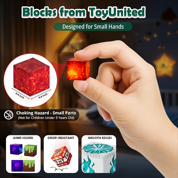 ToyUnited 4-in-1 Magnetic Blocks with 24 Light Up Blocks, 200PCS Magnetic Building Blocks with 8 Base Plates, Screen-Free Magnetic Building Cubes Toy, Christmas Birthday Gifts for Boys Girls Age 3+
