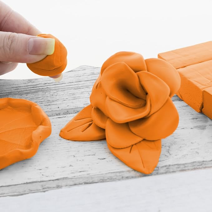 BAZIC Products Orange Modeling Clay, 1 lb, Non-Hardening, for Sculpting Art Crafts, Reusable