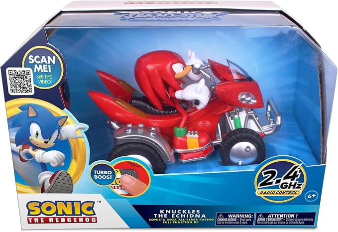 NKOK Sonic NKOK Knuckles ATV R/C (with Lights), For Ages 6 and up, Allows Children to Pretend to Drive and Have Fun at the Same Time! Great Item for Kids