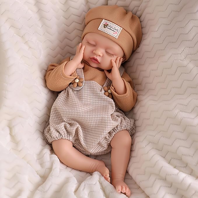 BABESIDE 16 Inch Silicone Baby Doll Weighted 4 Pounds,[NOT Vinyl] Realistic Baby Doll Girl Lifelike Reborn Baby Dolls Silicone Full Body Gift with Accessories for Kids 3+ & Collectors