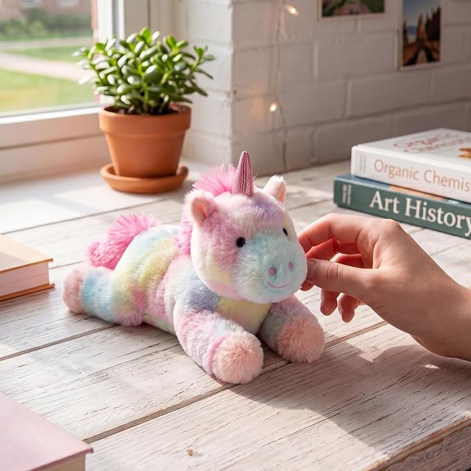 PEACH CAT Pink Unicorn Stuffed Animal 9.8" Cute Plushies Small Plush Toys Birthday Gifts for Girls Boys Kids