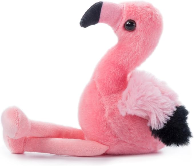 The Petting Zoo Flamingo Stuffed Animal Plushie, Gifts for Kids, Wild Onez Babiez Zoo Animals, Flamingo Plush Toy 6 inches