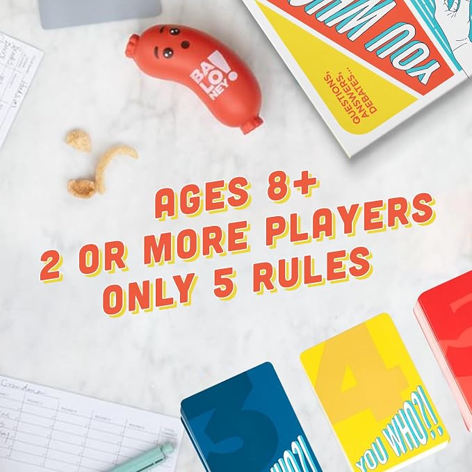 You Who?! Conversation Card Game – Funny Family Party Game of Questions, Icebreaker Game for Teens & Adults, Fun for Game Night & Groups