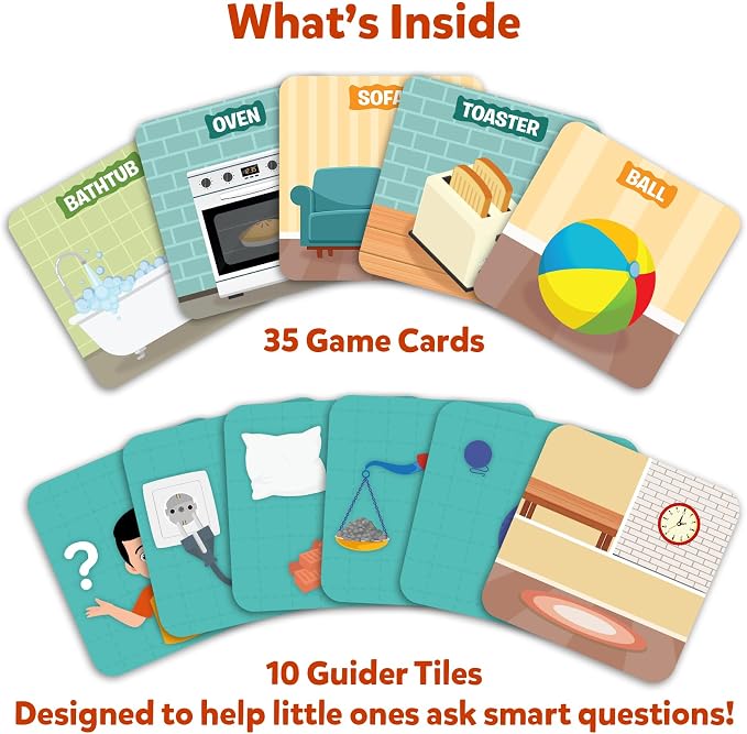 Skillmatics Guess in 10 Junior Inside My House for Kids, Boys, Girls, Who Love Card Games, Board Games & Educational Toys, Gifts for Ages 3, 4, 5, 6