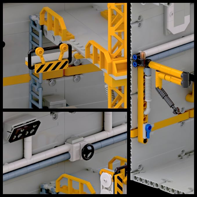 MyBuild Mecha Hangar 7007 – Robot Building Kit, Modular Mecha Base & Multi-Level Display System, Maintenance Bay for Mech Builds, Compatible with 7006 & 7008, Ages 16+
