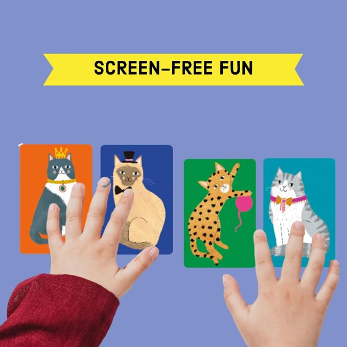 Mudpuppy Old Meow! – Feline Version of Classic Kids Old Maid Card Game with Cute Illustrations of Cats for Children Ages 4 and Up, 2-4 Players