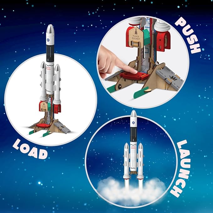 Smartivity DIY Rocket Launcher STEM Kit for Kids | 2025 Parents Choice Award Winner | Build Your Own Rocket & Launch it 10 Feet | Science Toy | Gift for Boys & Girls 6 7 8 9 10 11 12 Years Old
