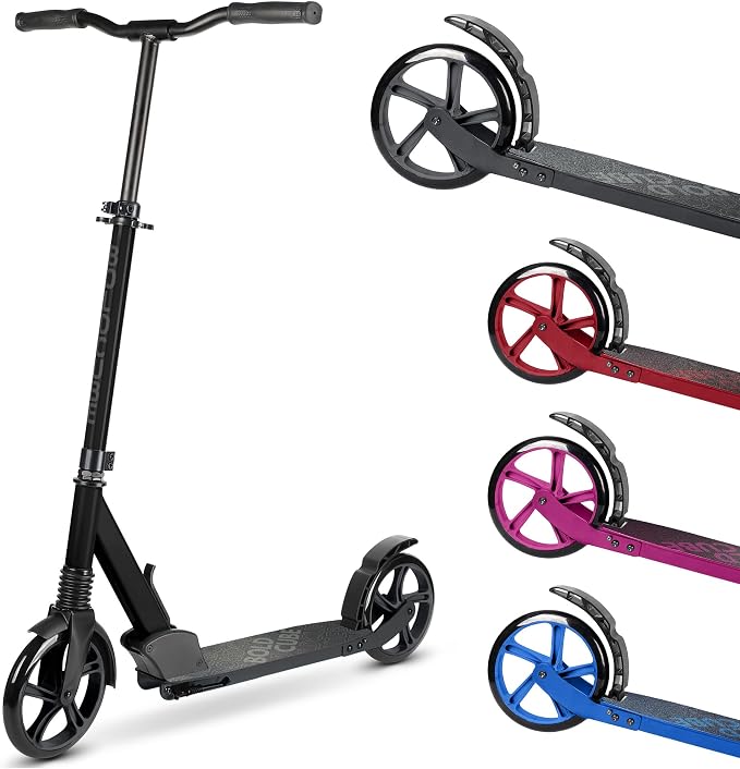 BOLDCUBE Big 2 Wheeler | Scooter for Kids & Teens Ages 7+ Years | Play & Commute | Front Suspension Fit with 200MM Wheels | Height Adjustable 86 to 111 cm