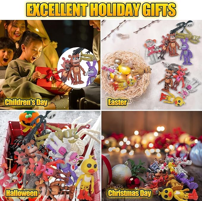 Action Figure Toy, 18 Pcs Game Figures Toys, Movable Joints Toys Dolls, Collectible Figure Gifts for Kids, Colourful
