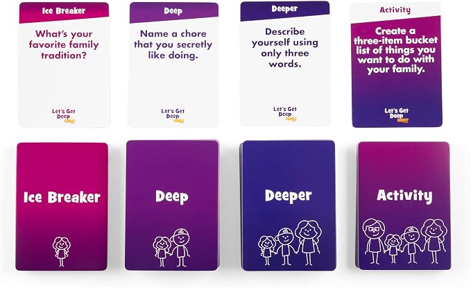 Let's Get Deep® Family Edition by Relatable - Family Conversation Cards - Get to Know Each Other Card Games