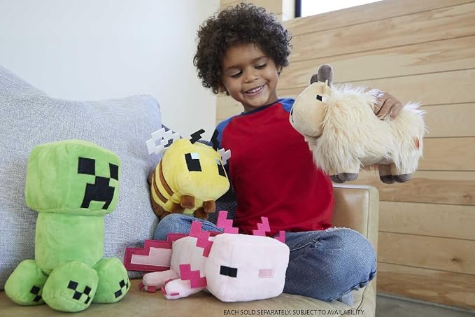 Mattel Minecraft Basic Plush Character Soft Dolls, Video Game-Inspired Collectible Toy Gifts for Kids & Fans Ages 3 Years Old & Up (Pack of 2)