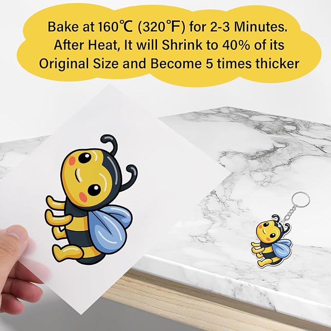 CRTWDMAN 161 Pcs Shrink Paper Keychain Kit,with 30 Pcs Shrink Plastic Sheets 7.9"x5.7",Hole Punch,Lobster Clasps,Jump Rings DIY Crafts for Teens