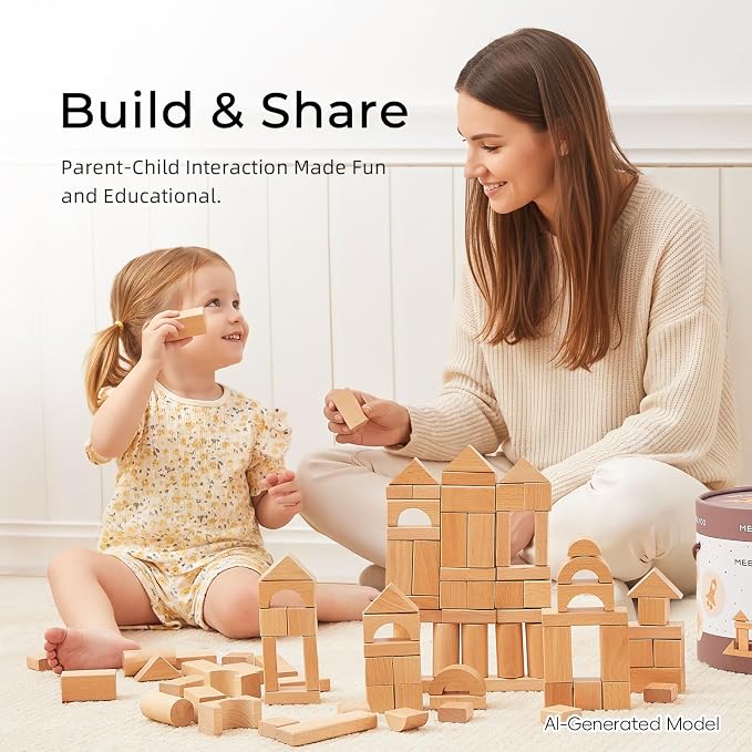 OOOK Multi-Scenario Wooden Train Set,All Wood Accessories Train Set for Toddlers 3 Years Old, Multi-Scenario Train Toy for 3 4 5 Years Old Girls & Boys