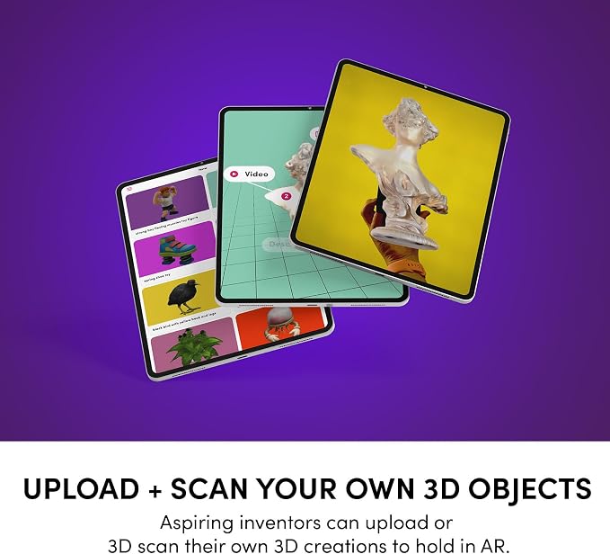 Merge Cube STEM Toy - Hold Digital Science Experiments in Your Hand! 1000+ 3D Objects & 100+ Interactive Simulations with Augmented Reality - Fun Learning Gift for Kids