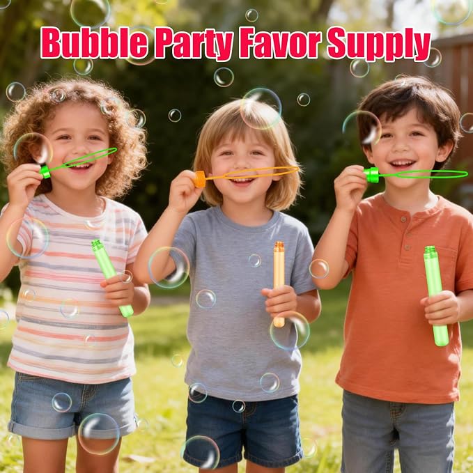SpringFlower Bubble Wand, 72 Pcs Bubble Wands Bulk, Summer Toys Outdoor Activity Supply,Birthday, Wedding, Party, Bubble Party Favors