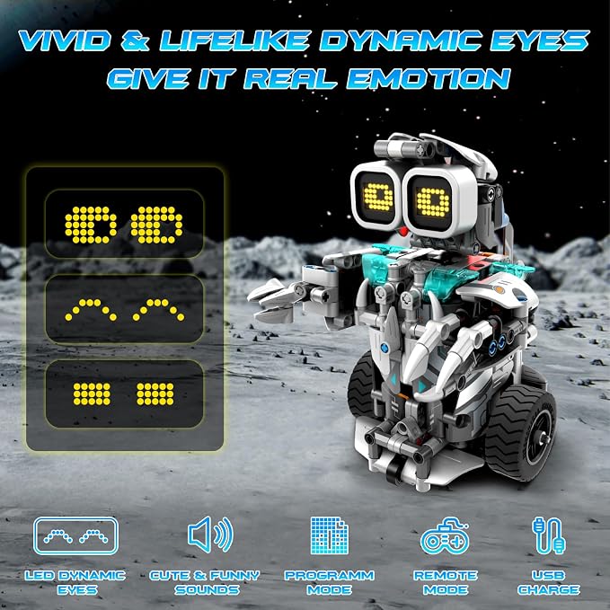 STEM Building Toys for Kids 6-14, Remote & APP Controlled 3in1 STEM Dinosaur Motorcycle Robot Building Kit for Kid with Music Spray, 646 Pcs Building Blocks Set Birthday Xmas Gift Ideas for Boys Girls