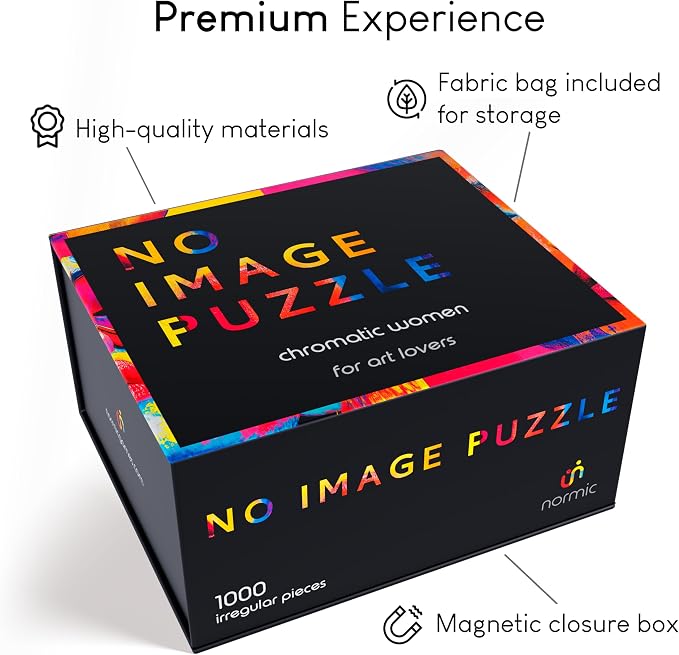 No Image Puzzle 1000 Irregular Pieces Extreme Difficult Jigsaw Challenge Adults Hardest Puzzle No Guide Ultimate Brain Teaser Extreme Level Chromatic Women Mystery Unique Gift