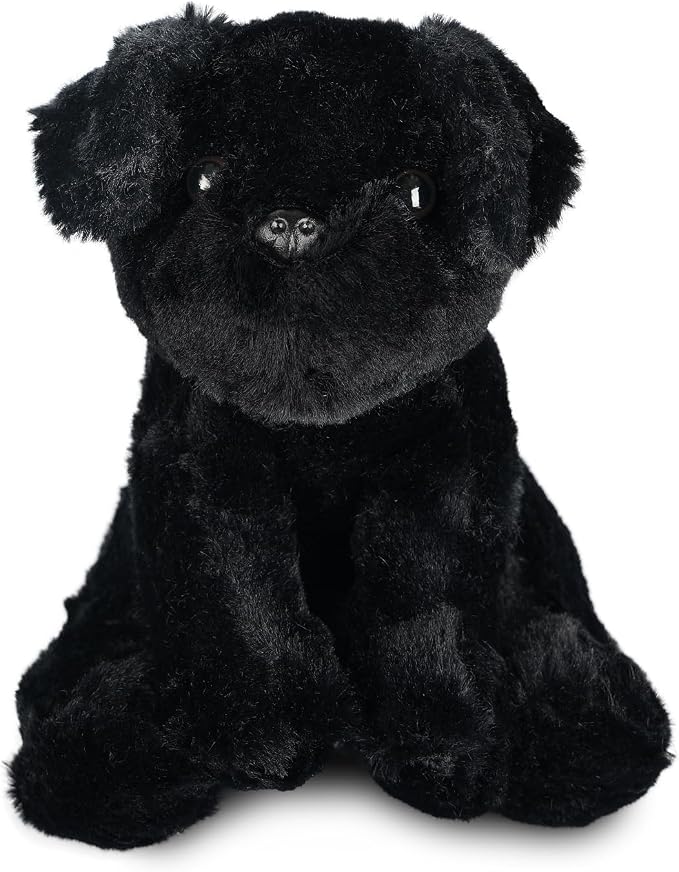 WEIGEDU Small Retrievers Labs Labrador Puppy Dog Stuffed Animals Plush Toys for Kids Boys Girls Birthday Bedtime Easter, 7.9" Black