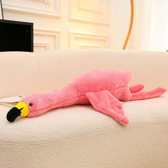Pink Flamingo Plush Pillow Stuffed Animal - 34 Inch Ultra Soft & Cute Flamingo Gift, Huggable Stress Relief for Bedroom, Office, Car, for Kids, Adults, Girls（Pink）