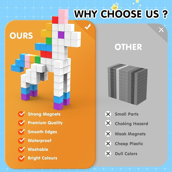 AuntyFey 32 Pcs Building Blocks Cubes Blocks for Kids, Learning Educational Stem Blocks for Kids Ages 4-8