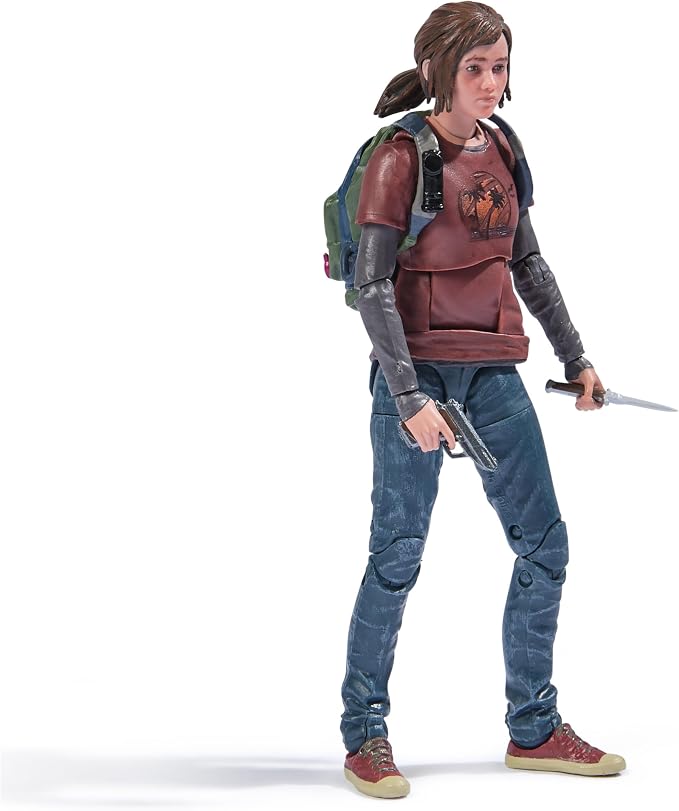 PlayStation The Last of US, 2-Pack 6” Joel & Ellie Action Figures with 19 Accessories, The Shapes Collection, for PS5 Fans & Collectors Ages 17+