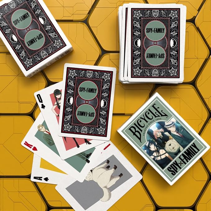 Bicycle Spy Family Collectible Standard 52 Deck of Cards, Poker Size, Anime Cartoon Gifts, Family & Kids Card Game Night