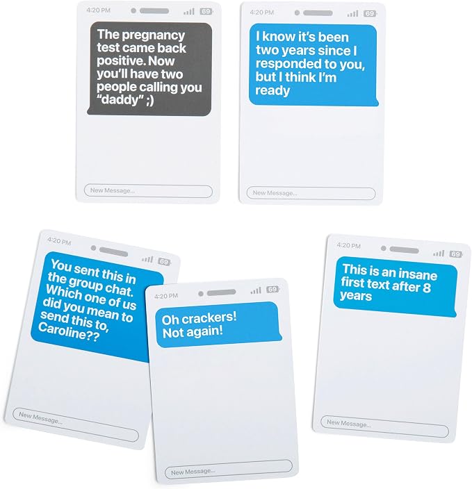 New Phone, Who Dis? by Relatable – Offline Text Message Party Game - Spicer Edition Party Game, Funny Social Icebreaker for Groups, and Summer Fun for Game Night, Includes 50 Inbox & 250 Reply Cards