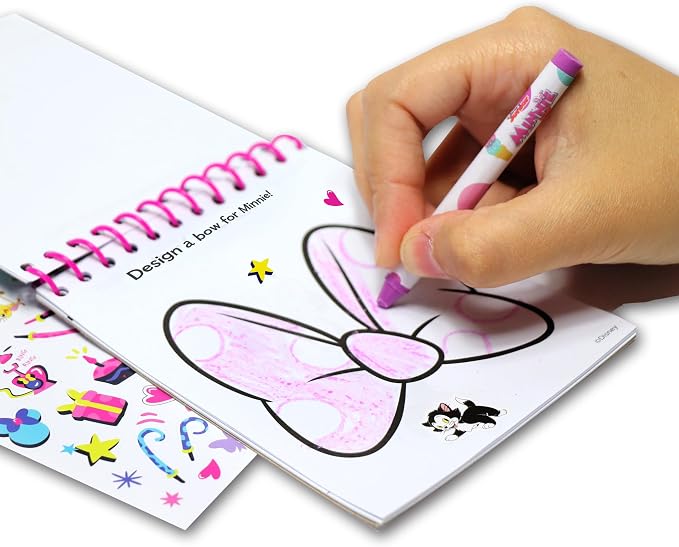 Disney Junior Minnie Mouse 5 in 1 Creativity Tub, 50-Piece Paint and Color Preschool Arts and Crafts Activity Set