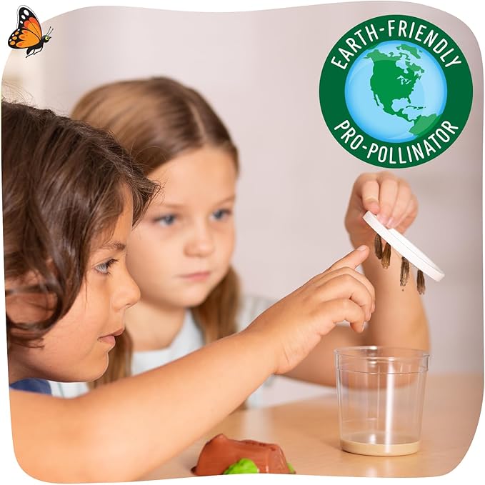 Insect Lore Raise and Release Butterfly Garden Kit – Caterpillar Habitat with redeemable Voucher – STEM-accredited Butterfly Growing Kit for Kids, Classrooms, and Homeschool Learning (Pack of 12)