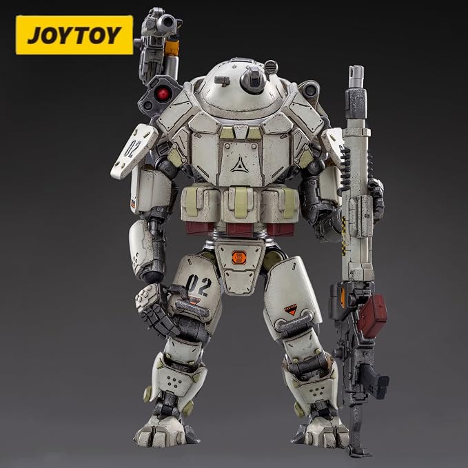 JoyToy 1/25 Action Figures White Steel Bone Mechina Armor and Soldier Anime Figure Collection Modern Military Model Dark Source Toys