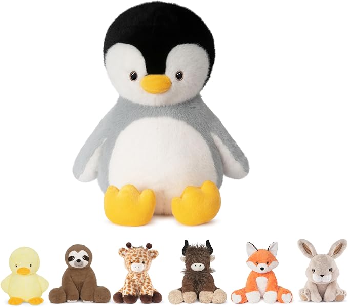 Niuniu Daddy 14" | 3.5 Pound Penguin Weighted Stuffed Animal for Kids & Adults, Large Plush Toy with Soft Fur, Weighted Plushies Pillow for Sensory Calm, Huggable Gift for Everyday Comfort