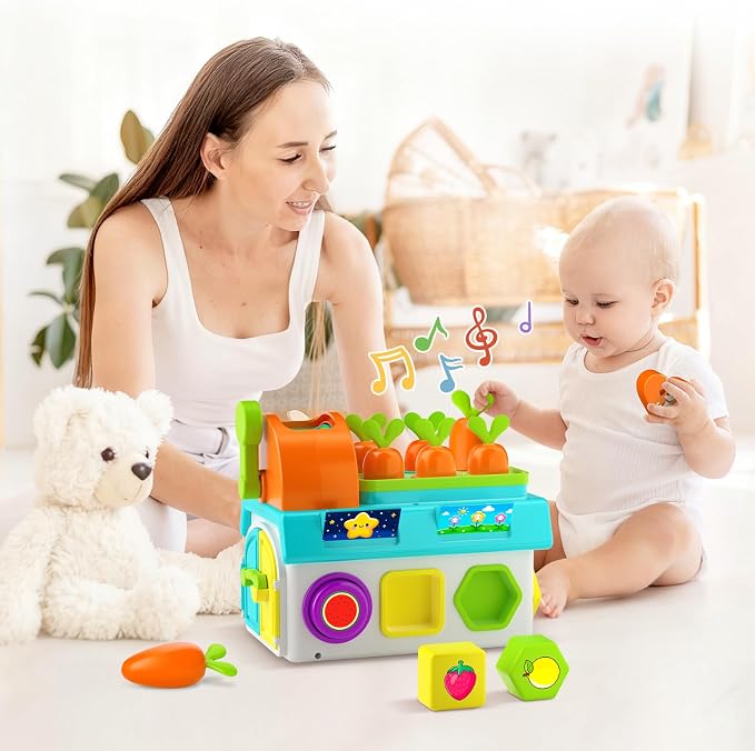 Musical SortingToys for 1 Year Old Boy, 1st First Birthday Boy Girl Gifts Presents, Montessori Educational Learning Toddler Toy for 1-2 Year Old, Fine Motor Skills Toy