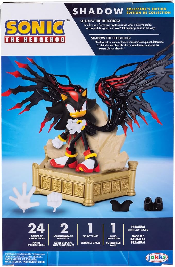 Sonic The Hedgehog Shadow Action Figure Six-Inch Scale Customizable Collector Edition Figure