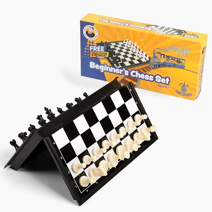Magnetic Chess Set for Kids and Beginners with Free Audiobook - Strategy Board Game for Children - Educational Learning Toy for Critical Thinking, Problem Solving