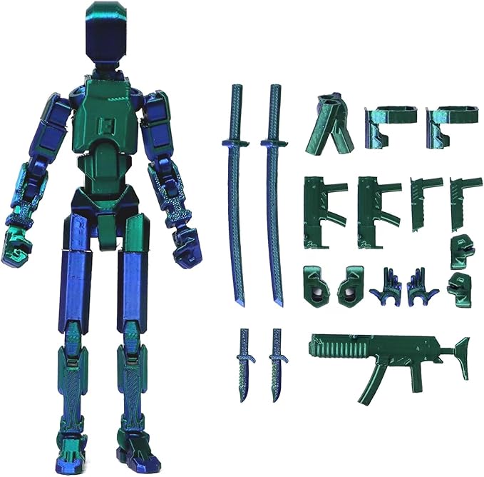 FoxVilla Assembly Completed T13 Action Figure, Titan 13 3D Printed Action Figure, 3D Printed Titan13, Assembled Dummy 13 Lucky 13 Toy Figure