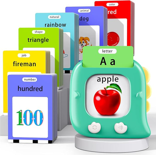 Kidzdo Talking Flashcards for Toddlers, 560 English Sight Words Educational Toy, Pocket Speech Therapy Toys, Language Learning Toys for Kids 1-6, Birthday Xmas Gift for Boys