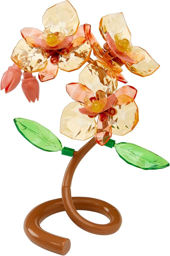 RoseArt Crystal Gem Creations Orchid Flower Kit, Ages 8+ | 45+ Pieces, Great for Adults, Great for Tweens, Great for Children