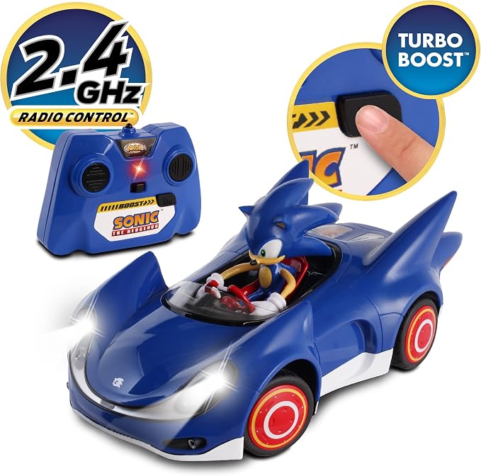 NKOK Sonic and Sega All Stars Racing Remote Controlled Car - Sonic The Hedgehog, for Ages 6 and up, Allows Children to Pretend to Drive and Have Fun at The Same Time!
