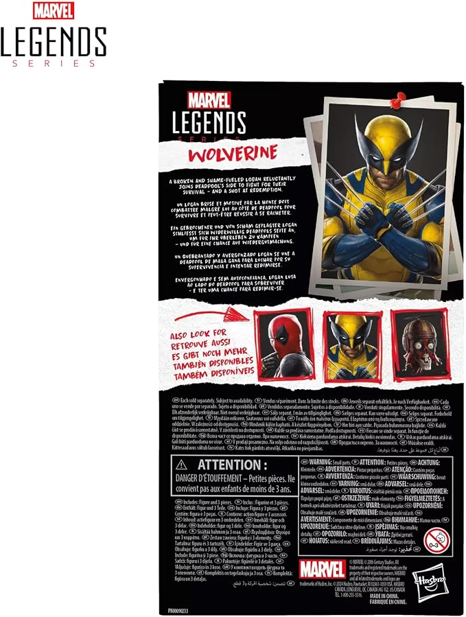 Marvel Legends Series Wolverine, Deadpool & Wolverine Collectible 6 Inch Action Figure for Adults Ages 14 and Up