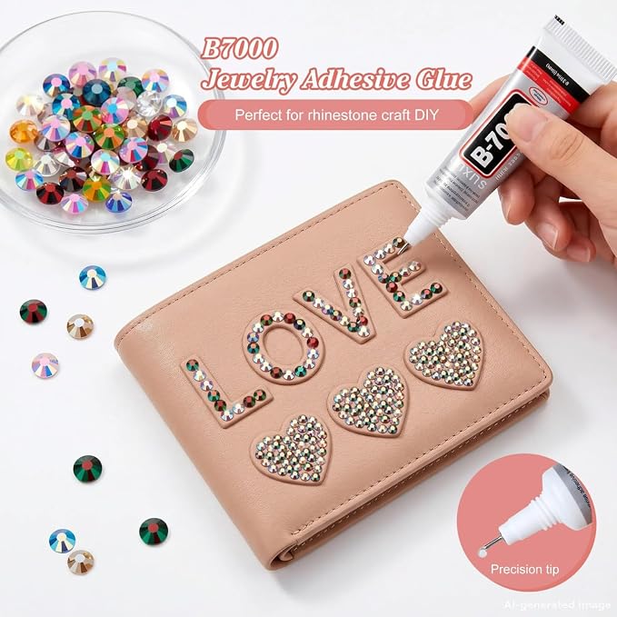 Artdone 36000Pcs Resin Rhinestones 3mm Jelly AB 28Colors for Bedazzling Glitter Kit DIY, Multicolor Crystal Diamond Pearls with 3Pcs 10ml B7000 Jewelry Glue for Bedazzled Nail Art Supplies Decoration