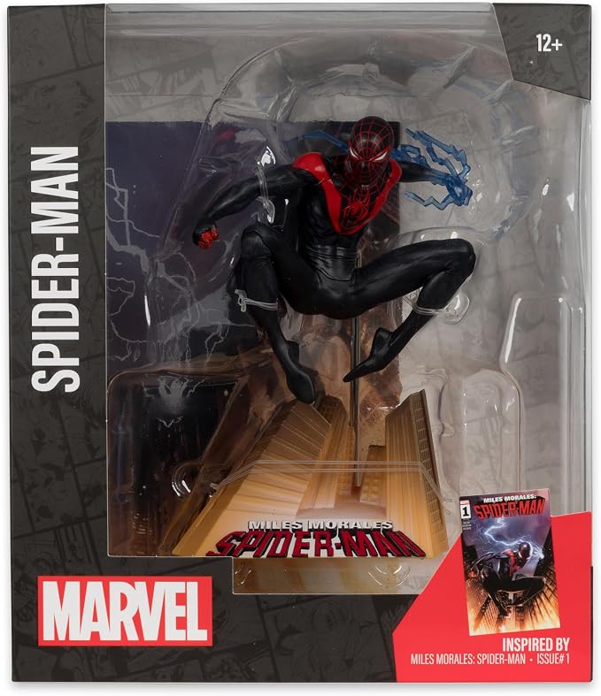 McFarlane Toys - Marvel Spider-Man 1:10th Scale Collectible with Scene (Miles Morales: Spider-Man #1)