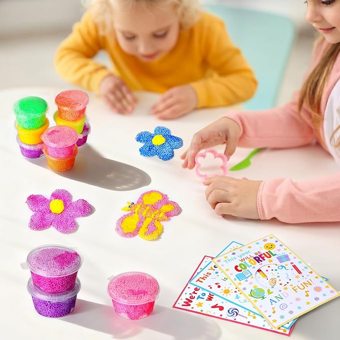 30 Set Back to School Modeling Clay with Cards Mini Modelings Dough Bulk Back to School Gifts for Kid Goodies Bag Filler Classroom Gift Exchange Party Favor