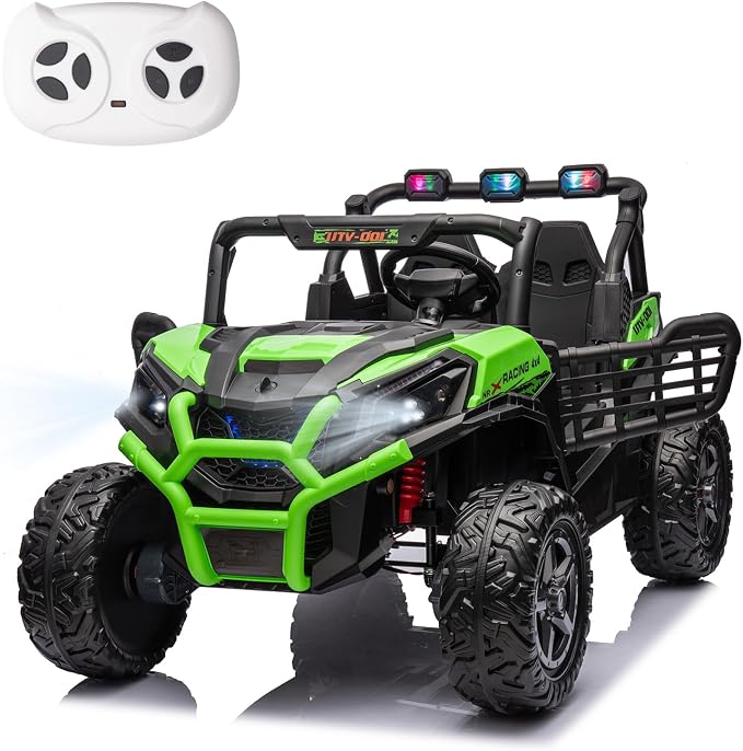 4WD UTV 24V Ride On Toys for Big Kids Ride On 2 Seater Ride On Toys Kids | 2 Seater Ride On Car for Kids Side-by-Side UTV Electric Cars for Kids Electric Ride Car Ride On Toys for Kids 4-8
