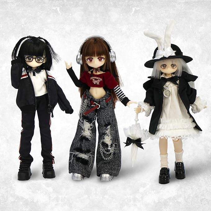 BJD Dolls 1/8 Ball Jointed Doll 9" BJD Doll Dress Up Dolls Collectible Figures Collection Gift Toys for Party Birthday Ages 15 and Up PVC & ABS Costume Included Collectible Figure, Cicada Time